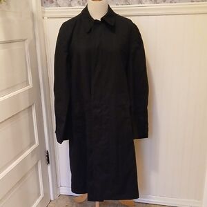 London Fog Men's Elegant Black Trench Coat
